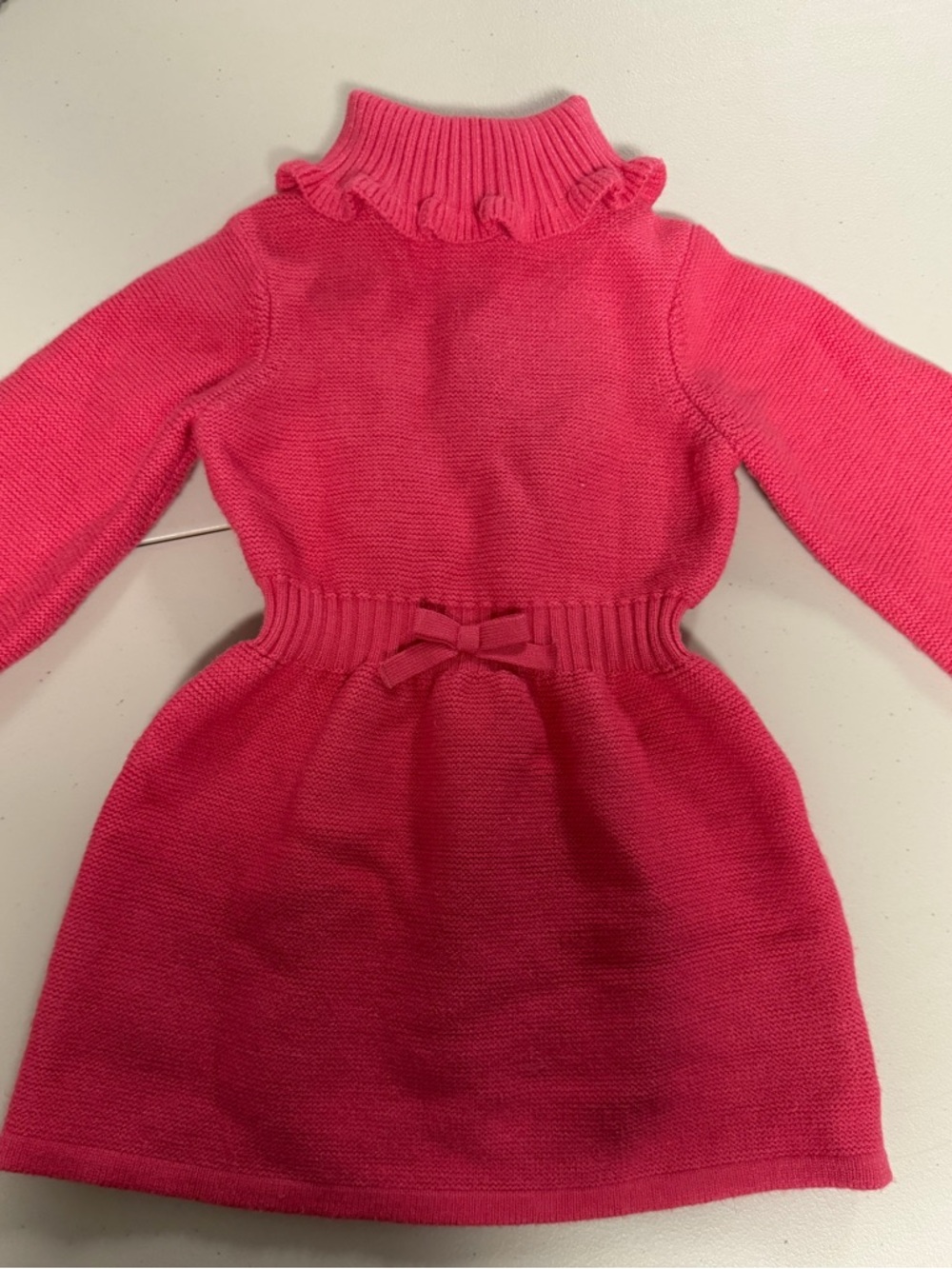 Janie and Jack Hot Pink Knit Long-Sleeve Dress